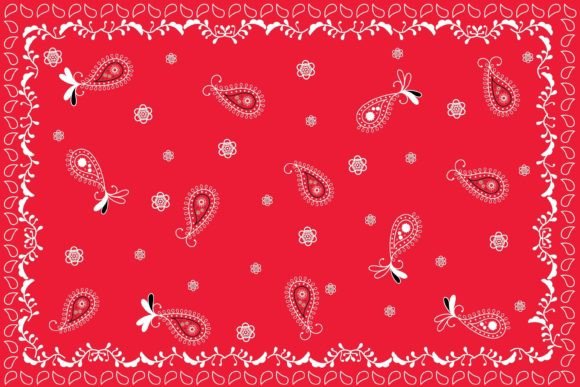 Bandana Paisley Floral Ethnic Pattern