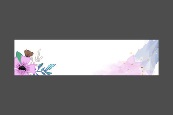 Beautiful Banner Floral Leaves Concept