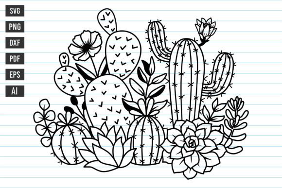Cactus SVG Design, Cactus Flower SVG