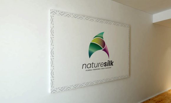 Floral Eco Silk and Glossy Fashion Logo