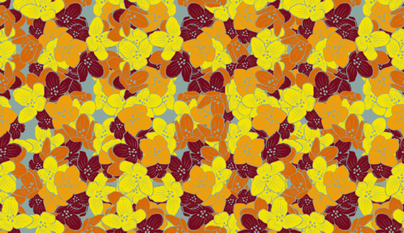 Floral Summer Pattern 5: A Warm, Lively Embroidery Asset