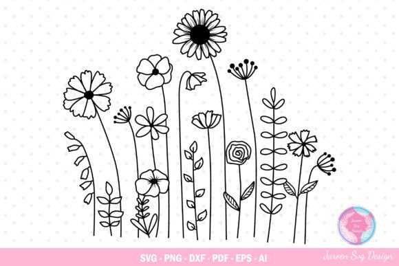 Flower SVG: Meadow-Inspired Embroidery Design