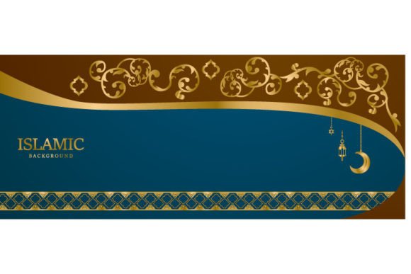Greeting Card Islamic Floral Pattern Des