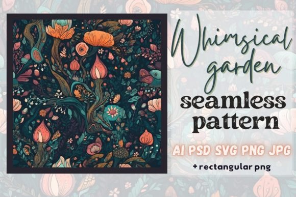 Magical Garden Floral Seamless Pattern