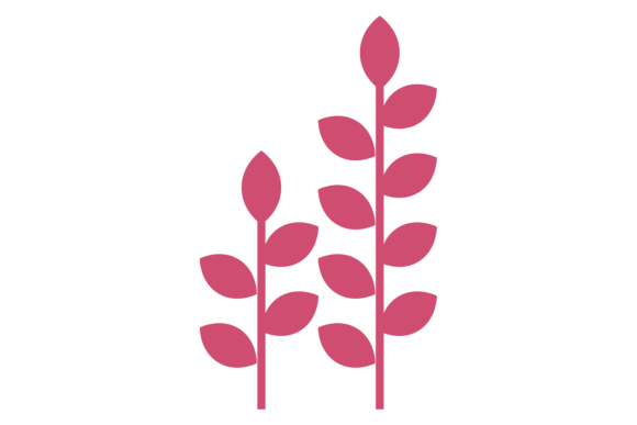 Red Leaves Branches: A Floral Embroidery Element